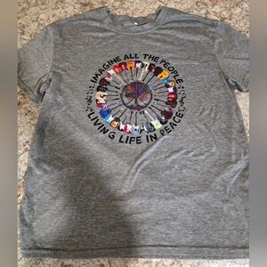 Beatles "Imagine" Graphic T-Shirt with Colorful Guitar Design XXL Soft Cozy ❤️